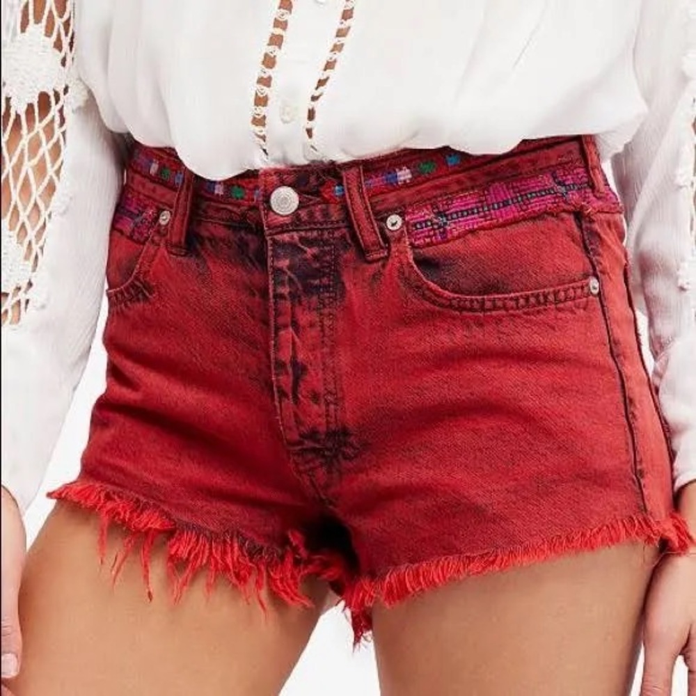 Free People shorts in Gypsy Red